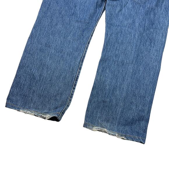 Levi’s Mens 501 Original Fit Jeans Button Fly Non Stretch Dark Stonewash 40x30 - Picture 5 of 8